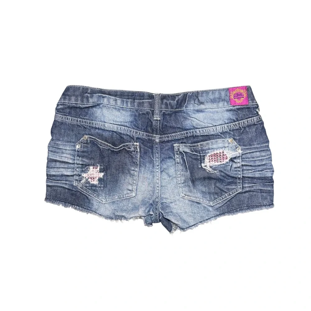 Celebrity Pink Womens Distressed Denim Shorts